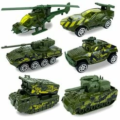 Promo π Lilies Diecast Military Vehicles Truck Set, Alloy Army Model Toys, Jeep, Tank, Panzer, Anti-Air Vehicle, Helicopter, Mini Toy Car For Kids 3 4 5 6 Years Old π