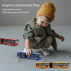Best Pirce 😀 City Bus Toy For Kids, Die Cast Alloy Pull Back Vehicles, Metro Articulated Electric Bus With Sounds And Lights, Model Cars Toys Educational Gift For Kids Boys 👧 Girls Ages 3+ Blu 👏 -Vehicles Online Shop 51tLJ8zuqgL