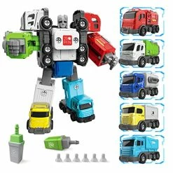 Outlet 🌟 Kids Toys For 5+ Year Old Boys- 5 In 1 Take Apart Robot Toys For Boys Age 4-7, Building Construction Vehicles Transform Into Robot, Stem Toys For 3 4 5 6 7 8 Year Old Boys 👧 Girls, Gifts For Kids ✔️