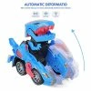 Cheapest 🛒 XILETAO 2 In 1 Transforming Dinosaur LED Car With Light And Music, T Rex Transformer Toys For 3 4 5 Year Old Boys, 🎄 Christmas 🎂 Birthday Gifts For Kids 3-5-7 (Blue) ✔️ -Vehicles Online Shop 51uXSgYHuSL
