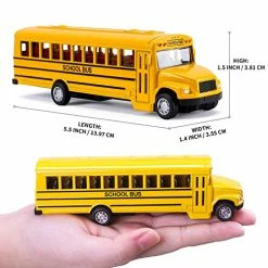 Outlet ⌛ 2 Pack 5.5'' Pull Back School Bus, Die-cast Metal Toy Vehicles With Bright Yellow For Kids Boys 👧 Girls 🧨 -Vehicles Online Shop 51udqd5AvnL