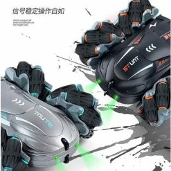 Best deal 😉 Remote Control Car Toys For Boys 6-12, Double Sided Cars For Kids, 360° Rotating 45°& Lateral Drift Stunt Car Gifts Boys Age 6 7 8 9 10 11 12 Year Old (Silvery) ❤️ -Vehicles Online Shop 51ut4mBb2pL