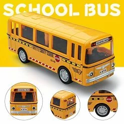 New 🤩 Bus Toys Die Cast Metal Toy Cars Pull Back School Bus Double Decker London Vehicles Friction Powered City Sightseeing Tour Bus Play Vehicle Toy Set For Kids 4 Pack 🌟 -Vehicles Online Shop 51w2SYYL7iS