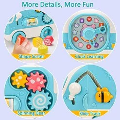 Best Sale ✔️ Baby Musical Bus Toys, Busy Crawling Learning Cube Baby Toys 6 9 12 18 Months Car Toys With Light & Music Toddler 1-3 Infants Toys Development Educational Sensory Boy Girl For 1 2 3 Year Old Toy Gift 🤩 -Vehicles Online Shop 51wC8k3Wf6L