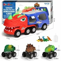 Cheapest 😀 Dinosaur Truck Toys For Kids 3-5 Dino Trucks With Music Spray And Light-up, 3 Pull Back Dinosaur Cars And 6 Dinosaur Toys, Toys For 2 3 4 5 Year Old Boys (Size : 13*4.3*5.1in) ✨ -Vehicles Online Shop 51woMuIGs6L