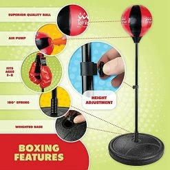 Wholesale ⌛ Punching Bag For Kids And Adults Boxing Set With Adjustable Standing Base, Boxing Gloves, Hand Pump Red & Black 😍 15 Wholesale ⌛ Punching Bag For Kids And Adults Boxing Set With Adjustable Standing Base, Boxing Gloves, Hand Pump Red & Black 😍 -Vehicles Online Shop 51xtxPlXYQL