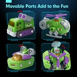 Coupon 🤩 Toys For 4 Year Old Boys - 3 In 1 Take Apart Robot Kids Toys 3-5-7 STEM Toys For 5+ Year Old Boys Transformer Toys Building Construction 7 8 6 5 4 Year Old Boy 🎂 Birthday Gift ⭐ -Vehicles Online Shop 51yAZHuiHzL