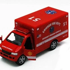 Budget 🎉 ? KiNSMART Rescue Team Ambulance 5" Die Cast Metal Cabin W/ Pullback Action ⚕️ 🔥