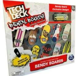 Best reviews of ⭐ Tech Deck Bendy Boards Collectible Mini Skateboard Erasers, Rubberized Fingerboards (Set 1) 🌟
