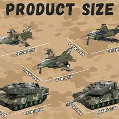 New ✨ Diecast Fighter Jets Toy, Pull Back Army Toys Vehicles Includes Tank Toys, Bomber And Toy Jets, Camouflage Air Force Military Vehicle Airplanes Playset For Kids Boys 👧 Girls 😍 -Vehicles Online Shop 51yqjvPM5yL