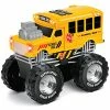 Best Sale ⌛ School Bus Monster Truck Toy Kids Electric Motor Vehicle With Button Activated Motorized Drive, Sounds And Flashing Ligh 🥰 -Vehicles Online Shop 51zjyTcdjRL