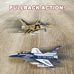 New 🔔 Diecast F-16 Jets With Pullback Mechanism, Set Of 2, Diecast Metal Jet Plane Fighter Toys For Boys, Air Force Military Cake Decorations, Aviation Party Favors, Goodie Bag Fillers 👍 -Vehicles Online Shop 61AGswAFSLL