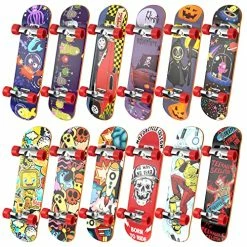 Cheap 🌟 Fingerboard Mini Finger Skateboards Toys TIME4DEALS 12PCS Professional Finger Boards Set Creative Fingertips Movement, Mini Skateboard Starter Kit Finger Sports Party Favors Novelty Toy Gift For Kids 12 Packs ⌛