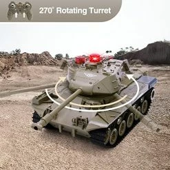 New 🤩 Remote Control Tank For Kids, M41A3 American Army Battle Tank, Programmable RC Tanks With Lights & Realistic Sounds, RC Military All Terrain Off-Road Vehicles, Great Gift Tank Toy For Boys & 👧 Girls 🛒 -Vehicles Online Shop 61Gr6M1djtL