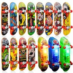Wholesale 👍 24 Pieces Mini Finger Skateboards Creative Finger Boards Set Mini Skateboards For Fingers Hand Skateboard Mini Fingerboards Skateboards For Finger Skater Party Supplies Props Decor (Classic Style) 🛒