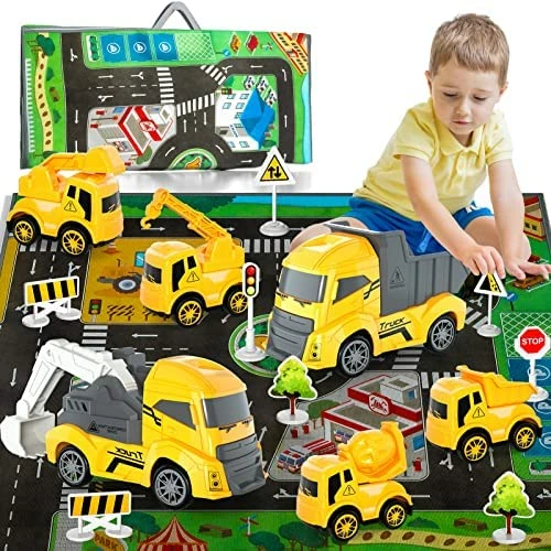 Promo β Construction Trucks Cars Toys With Play Mat/Storage Bag For Boys Toddlers Kids, Construction Truck Vehicles Car Toys Gifts For 1 2 3 4 5 Year Old Boys Toddlers Kids, Push & Go Play Vehicles Car Toys π₯° 7 Promo β Construction Trucks Cars Toys With Play Mat/Storage Bag For Boys Toddlers Kids, Construction Truck Vehicles Car Toys Gifts For 1 2 3 4 5 Year Old Boys Toddlers Kids, Push & Go Play Vehicles Car Toys π₯° - Image 5