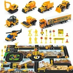 Budget 🔔 Construction Vehicle Toy Set, Little Die Cast Car Toy Forklift, Bulldozer, Excavator, Mixer, Dump Truck Toy For Kids 3 4 5 6 Years Old ⭐ -Vehicles Online Shop 61mB1baDlYL. AC