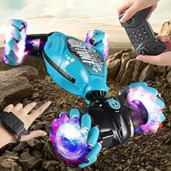 Flash Sale 🎉 2023 New Gesture Sensing Twist Car, Gesture Sensing RC Stunt Car With Light & Music, 4WD 2.4GHZ Hand ⌚ Watch Remote Control Car, 360° Flips Drift Off Road Stunt Car For Boys 👧 Girls Gift (Blue) 👏 -Vehicles Online Shop 61nRF4iedfL. AC