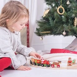 Discount 😀 Christmas Train - Other Major Wooden Rail Brands Are Compatible 👍 -Vehicles Online Shop 61xs88bRCbL